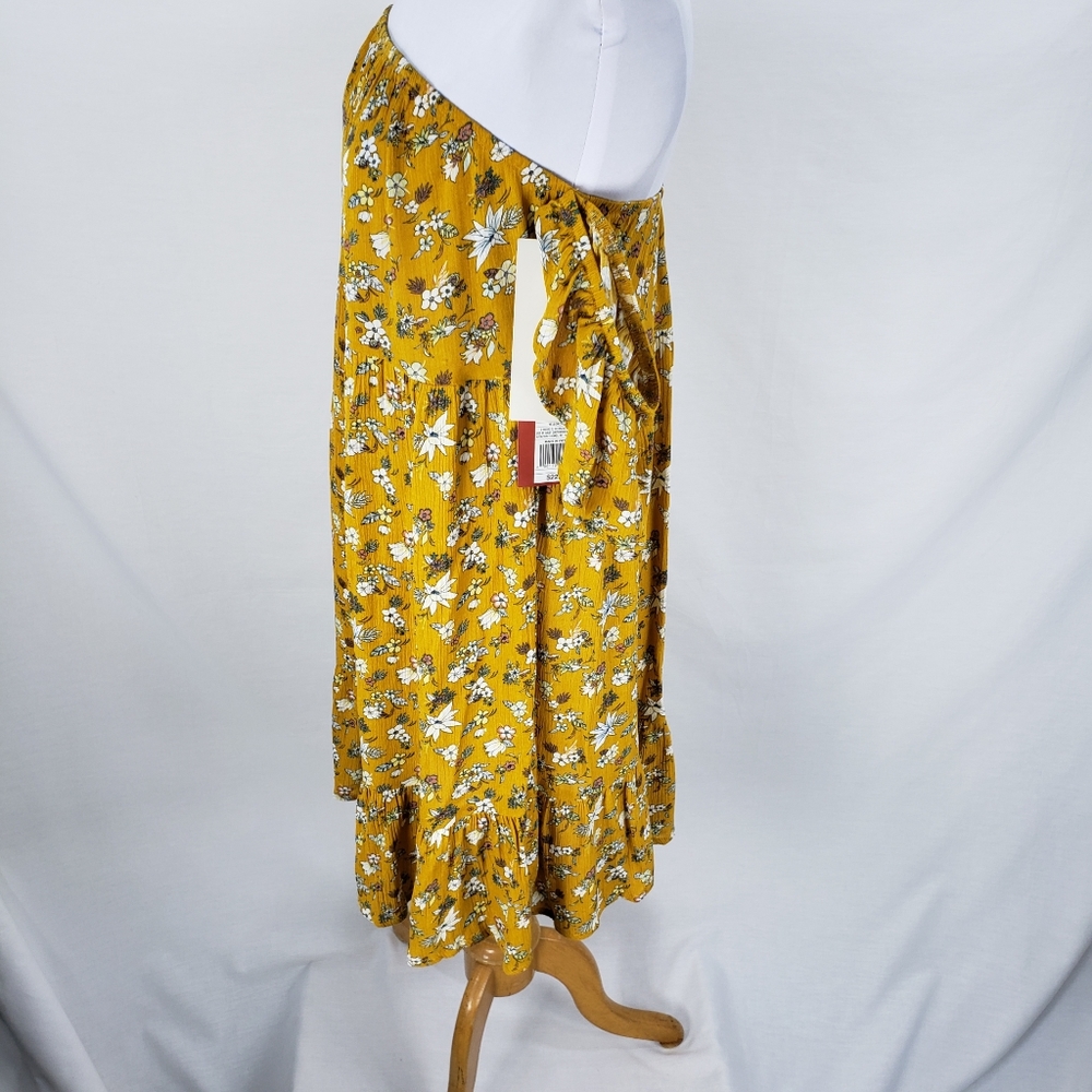Mossimo Dress or Long Blouse Top Gold Flor… - Picture 9 of 14